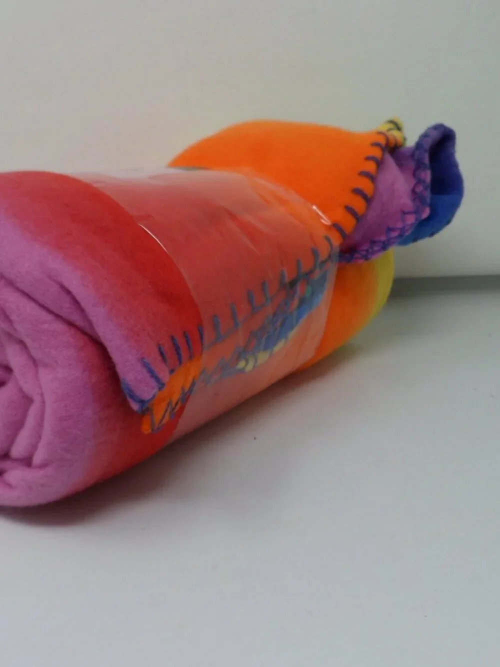 Rainbow Color Fleece Throw
